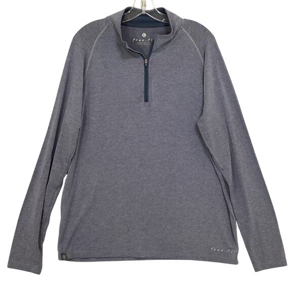 Free Fly Performance Bamboo 1/4 Zip Shirt Size L Pullover Stretch Long Sleeve - Picture 2 of 14